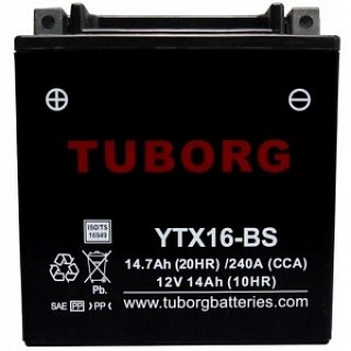 Akumulátor Tuborg YTX16-BS 12V 14,7Ah 240A AGM