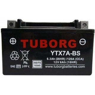 Akumulátor Tuborg YTX7A-BS 12V 6,3Ah 120A AGM