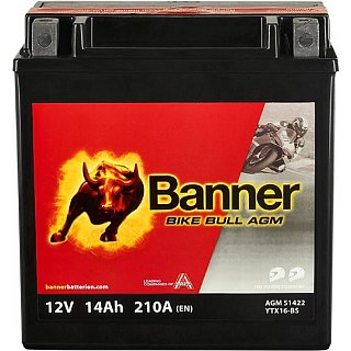BANNER Banner 51422 YTX16-BS 12V 14Ah 210A