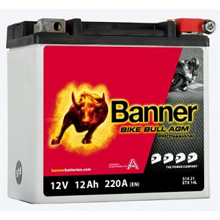 BANNER Banner Bike Bull AGM Professional 12V 12Ah 220A 51421