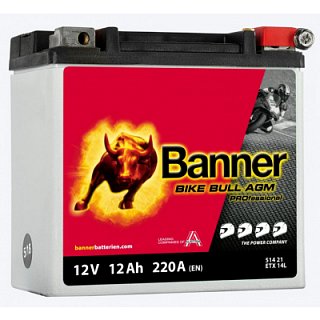 Banner Bike Bull AGM Professional 12V 12Hh 220A ETX 14L 51421