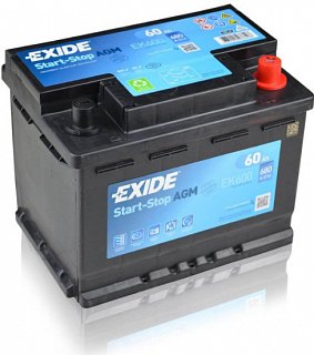 EXIDE AGM Exide AGM 12V 60Ah 680A EK600