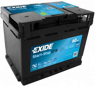 EXIDE AGM Exide EFB 12V 60Ah 640A EL600