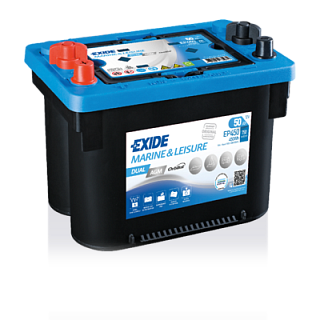 Exide Dual AGM 12V 50Ah 750A EP450