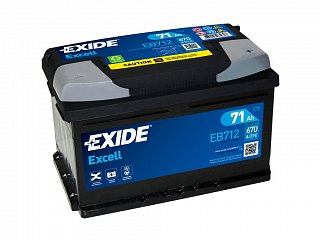 EXIDE EXCELL Exide Excell 12V 71Ah 670A EB712