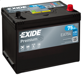 EXIDE PREMIUM Exide Premium 12V 75Ah 630A EA754
