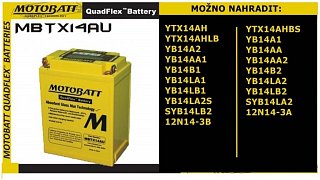 MOTOBATT 12V/ 16,5AH (P+L) MBTX14AU