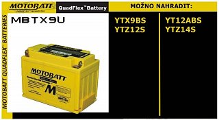 MotoBatt MOTOBATT 12V/ 10,5AH (P+L) MBTX9U