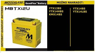 MotoBatt MotoBatt 12V/ 14Ah (P+L) MBTX12U