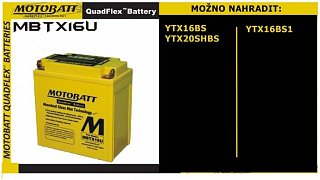 MotoBatt MOTOBATT 12V/ 19AH (P+L) MBTX16U