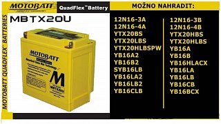 MotoBatt MotoBatt 12V/ 21Ah (P+L) MBTX20U