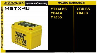 MotoBatt MOTOBATT 12V/ 4,7AH (P) MBTX4U