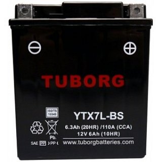 Tuborg Tuborg YTX7L-BS 12V 6,3Ah 110A