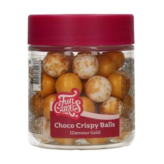 FunCakes Čoko chrumkavé guličky – Glamour Gold 130 g