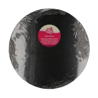 FunCakes -papierový podnos čierny priemer  35 cm  hrubý 1,2cm.