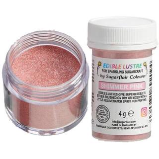 Sugarflair ružový prášok  ( Shimmer Pink  ) 4g