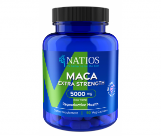 NATIOS Maca Extract, 5000 mg, Extra Strength, 90 vegánskych kapsúl