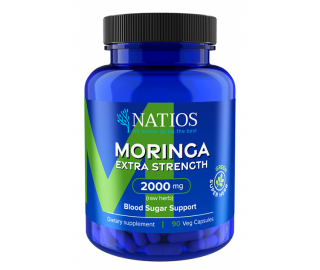 NATIOS Moringa Extract, 2000 mg, Extra Strength, 90 vegánskych kapsúl