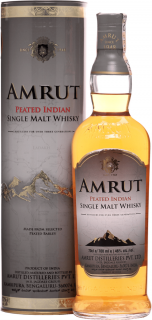 Amrut Peated Indian Single Malt Whisky, GIFT, 46%, 0.7 L (darčekové balenie)