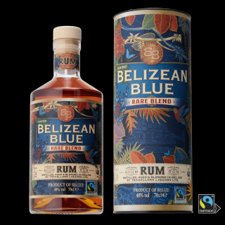 Belizean Blue Rare Blend, GIFT, 48%, 0.7 L (darčekové balenie)