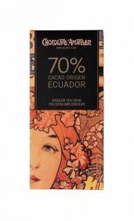Chocolate Amatller 70% Ekvádor, 70g (čistá fľaša)