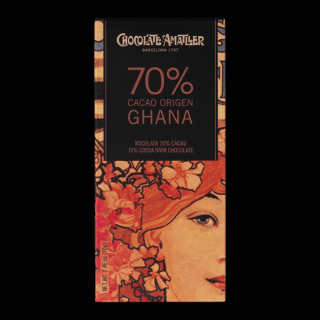 Chocolate Amatller 70% Ghana, 70g (čistá fľaša)
