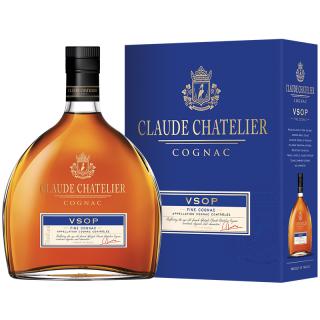 Claude Chatelier VSOP, GIFT, 40%, 0.7 L (darčekové balenie)