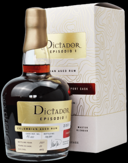 Dictador Episodio Port Cask 2001, GIFT, 44%, 0.7 L (darčekové balenie)