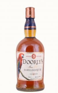 Doorly's 5 Y.O. Barbados Rum, 40%, 0.7 L (čistá fľaša)