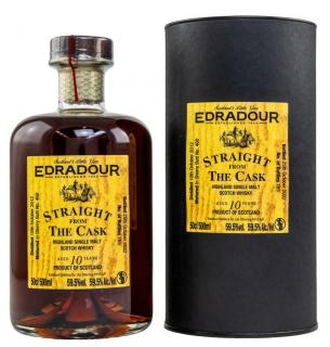 Edradour 2012 10 Y.O., Straight from the Cask, GIFT, 59.5%, 0.5 L (darčekové balenie)