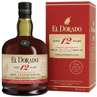 El Dorado Rum 12 Y.O., GIFT, 40%, 0.7 L (darčekové balenie)