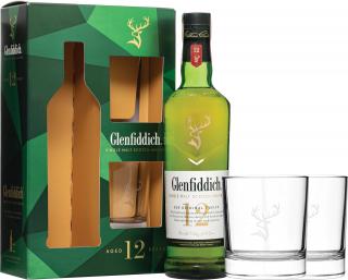 Glenfiddich Special Reserve 12 Y.O. + 2 poháre, GIFT, 40%, 0.7 L (darčekové balenie)