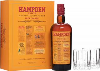 Hampden Estate HLCF Classic, GIFT + 2 poháre, 60%, 0.7 L (darčekové balenie)