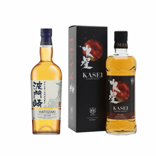 Hatozaki Blended + Mars Kasei Blended Whisky, GIFT, 40%,  (set 1 x 0.7 L, 1 x 0.7 L)