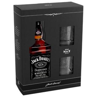 Jack Daniel's + 2 poháre, GIFT, 40%, 0.7 L (darčekové balenie)