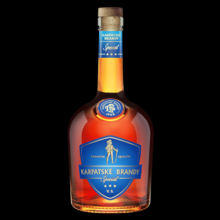 Karpatské Brandy Špeciál V.S., 38%, 0.7 L (čistá fľaša)