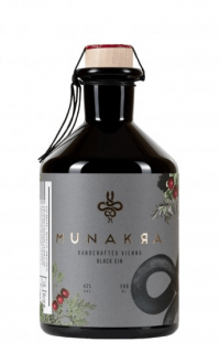 Munakra Vienna Black Gin, 42%, 0.5 L (čistá fľaša)