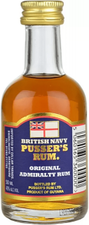 Pusser’s Blue Label MINI, 40%, 0.05 L (čistá fľaša)