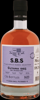S.B.S Guyana 1993 UDS Bourbon Cask, GIFT, 59.2%, 0.7 L (darčekové balenie)