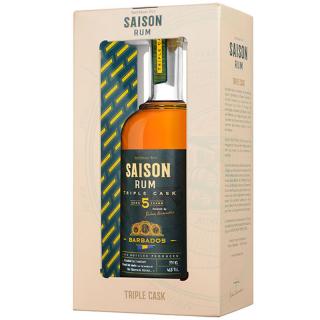 Saison Triple Cask Barbados 5 Y.O., GIFT, 46%, 0.7 L (darčekové balenie)