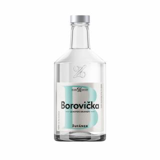 Žufánek Borovička, 45%, 0.5 L (čistá fľaša)