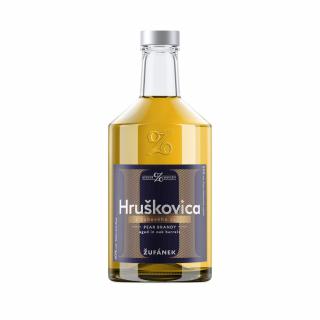 Žufánek Hruškovica z dubového sudu, 40%, 0.5 L (čistá fľaša)