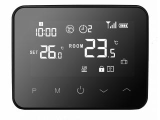 Aluzan Wireless B-100 WiFi, bezdrôtový programovateľný izbový termostat pre bezpotenciálové spínanie kotlov alebo elektrického vykurovania do 10A