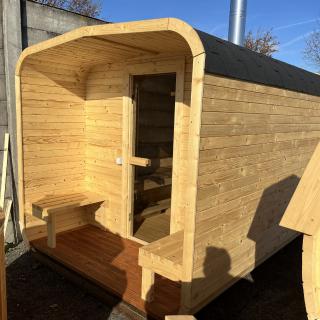 Fínska sauna 300 Zaoblená kocka Vyberte kachle: Nechcem kachle