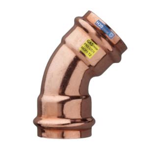 Medené koleno 18mm 45°  FF lisovacie (FRABOPRESS Oblúk 45° FF)