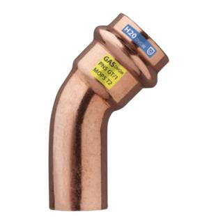 Medené koleno 28mm 45°  MF lisovacie (FRABOPRESS Oblúk 45° MF)