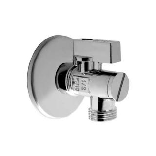 Ventil guľový rohový 1/2" x 3/8" (s filtrom a rozetou)