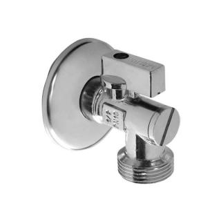 Ventil guľový rohový práčkový 1/2" x 3/4" (s filtrom, spätnou klapkou a rozetou)