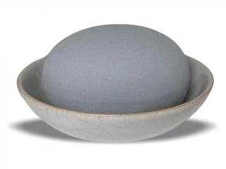 LENYK aroma kameň vlastný variant bezpečnej aromalampy lesklá miska sivý, biela lesklá