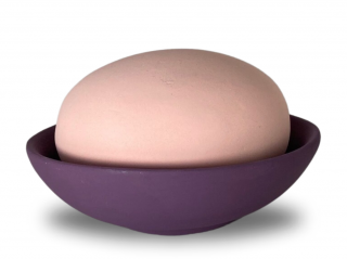 LENYK aroma kameň vlastný variant bezpečnej aromalampy matná miska ružový, purpurová